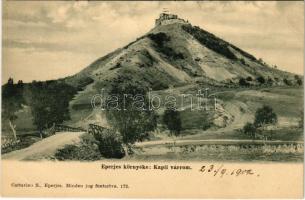 1902 Kapi, Kapusany; Eperjes környéke, várrom, híd. Cattarino Sándor kiadása / Kapusiansky hrad / castle ruins near Presov, bridge (EB)