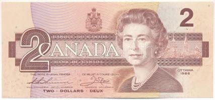 Kanada 1986. 2$ nyomdai festékfolttal T:VF,F Canada 1986. 2 Dollars with printig ink spots C:VF,F Krause P#94