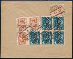 1924 Levél Bécsbe 9 db bélyeggel / Cover to Vienna with 9 stamps