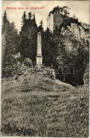 Murány, Murányalja, Podmurán, Murán; Murány vára és Obeliszk. Fehér Dezső kiadása / Muransky hrad, Obelisk / castle, obelisk