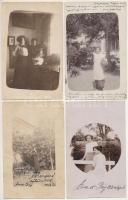 1913 Arad, Gáj, hölgyek - 4 db eredeti fotó képeslap / ladies in Gai - 4 original photo postcards