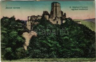1919 Zboró, Zborov; várrom, II. Rákóczi Ferenc egykori lakóhelye. Salgó Mór kiadása / Zborovsky hrad / castle ruins (EB)