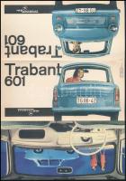 1964 Trabant 601, színes képekkel illusztrált, magyar nyelvű ismertető prospektus, kihajtva: 28,5x20 cm