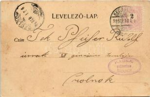 1899 (Vorläufer) Kecskemét, Izraelita templom, zsinagóga, piac. Hans Nachbargauer kiadása (EK)