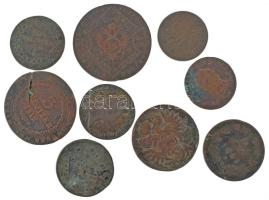 1800-1861. 1kr-15kr (9db), közte 1800E 1kr Cu "I. Ferenc" T:F,VG közte rep.