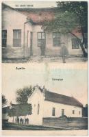 Apatin, Zsinagóga, izraelita (zsidó) elemi iskola. Szavadill József kiadása / synagogue, Jewish school (r)