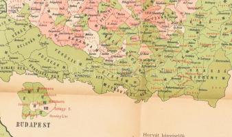 Ausztriai és Magyar országi Képviselő- Választó- Kerületek-térképe. Tervezte: Gróf Kreith Béla (Bécs...