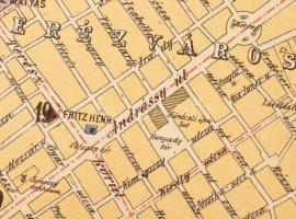 Budapest tájékozási terve - Budapest tájékozási térkép Rajzolta: Jauernig Nándor. 
Külömböző szállo...