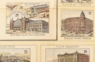 Budapest tájékozási terve - Budapest tájékozási térkép Rajzolta: Jauernig Nándor. 
Külömböző szállo...