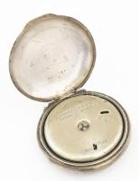 Brevet ezüst (Ag) tokos zsebóra, sérülésekkel, nem működik, számlap d: 42 mm