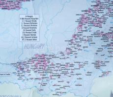 Nagy méretű Trianoni döntést bemutató térképes plakát 140x100 cm