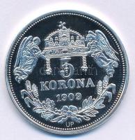 DN "Királyi koronák - I. Ferenc / 5 korona 1909" Ag emlékérem tanúsítvánnyal (20g/0.999/38...