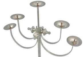 Art deco gyertyatartó Krómozott fém 47 cm