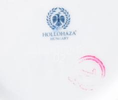 Hollóházi kék mintás bonbonniere d: 12 cm, m: 13 cm. Kézzel festett, jelzett, hibátlan