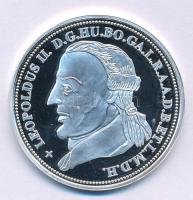 DN "Királyi koronák - II. Lipót / 5 korona 1909" Ag emlékérem tanúsítvánnyal (20g/0.999/38,61mm) T:PP fo.