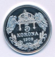 DN "Királyi koronák - Salamon / 5 korona 1909" Ag emlékérem tanúsítvánnyal (20g/0.999/38,6...