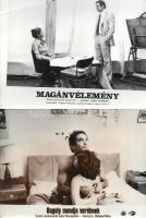 Hibás filmfotók tétele, különféle filmek egy-egy jelenete, 33 db vintage produkciós filmfotó (vitrinfotó, lobbyfotó) ezüst zselatinos fotópapíron, valamennyi képnek hibája van (szakadás, folt, kisebb hiány, elszíneződés, vagy egyéb), 18x24 cm