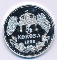DN "Királyi koronák - Albert / 5 korona 1909" Ag emlékérem tanúsítvánnyal (20g/0.999/38,61...