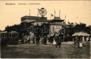 Budapest XIV. Városliget, Magyar Műszínkör, villamos. Ohnheiser Ottó kiadása