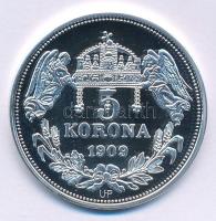 DN "Királyi koronák - Orseolo Péter / 5 korona 1909" Ag emlékérem tanúsítvánnyal (20g/0.99...