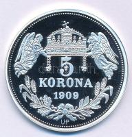 DN "Királyi koronák - IV. Béla 1909. 5K" Ag emlékérem tanúsítvánnyal (20g/0.999/38,61mm) T...