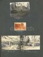 1915-1916 I. világháborús fotóalbum, olasz front (Görz/Gorizia, Doberdó, Rubia, Biglia, stb.), érdek...