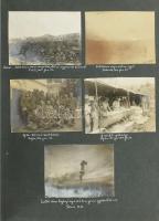 1915-1916 I. világháborús fotóalbum, olasz front (Görz/Gorizia, Doberdó, Rubia, Biglia, stb.), érdek...