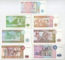 Kazahsztán 1993. 1T-100T (7xklf) T:XF-F közte szép papír
Kazakhstan 1993. 1 Tenge - 100 Tenge (7xdi...