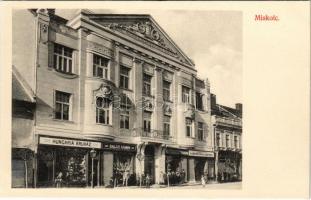 Miskolc, Első Magyar Általános Biztosító Társaság, Hungária Áruház, Salgó Ármin üzlete, Kobrak cipők raktára. Ferenczi B. kiadása (EK)