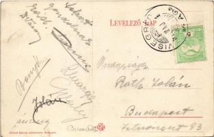 Visegrád, Mátyás király vendéglő, étterem kertje. Divald Károly