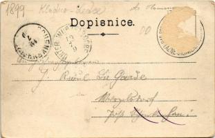 1899 (Vorläufer) Sternberk, Sternberg (Ledce); Lázne, Zámek, Restaurace, Rybník / spa, bath, restaur...