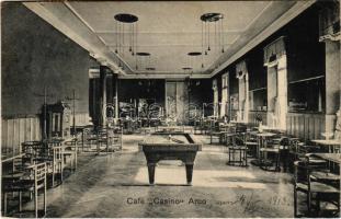 1913 Arco (Südtirol), Café Casino, interior with pool table (EK)