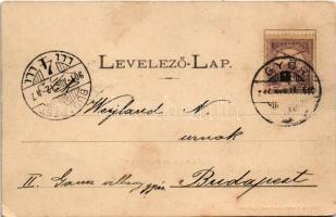 1901 Győr, Vaggon- és gépgyár. Berecz Viktor kiadása (EK)