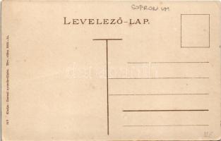 Csorna, Palota sor keleti része, Kokas Jenő, Vasudvar, Párisi Nagy Áruház és Pollák Géza üzlete