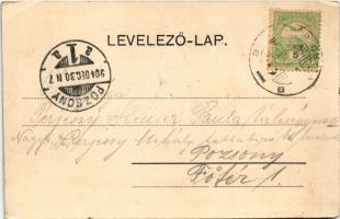 1904 Békéscsaba, vasútállomás, vonatok (EK)