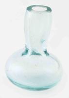 Vászonsimító üveg. cca 19.sz. közepe, Parád, fűrészelt hutaüveg, hibátlan, m: 10 cm