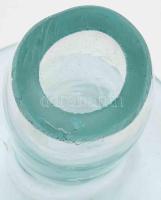 Vászonsimító üveg. cca 19.sz. közepe, Parád, fűrészelt hutaüveg, hibátlan, m: 10 cm