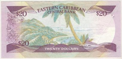 Kelet-Karibi Államok / Saint Kitts & Nevis DN (1988-1993) 20$ T:F tűlyuk
East Caribbean States ...