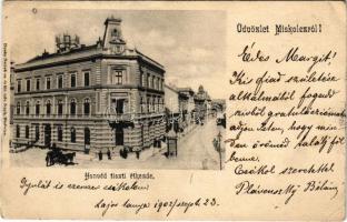 1902 Miskolc, Honvéd tiszti étkezde. Dunky fivérek kiadása (gyűrődések / creases)