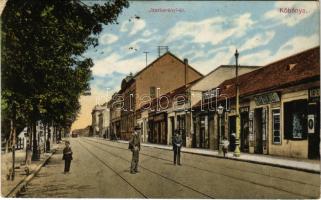 1923 Budapest X. Kőbánya, Jászberényi út, Tóth Márton üzlete, tej és csemege, villamos. Merendiák Károly utóda kiadása (EK)