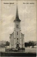 1915 Újlót, Lót, Velké Lovce (Érsekújvár, Nové Zámky); Római katolikus templom. Fogyasztási szövetkezet kiadása / Catholic church (fl)