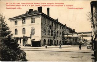 Budapest III. Óbuda, Az I. cs. kir. szab. Dunagőzhajózási Társaság hajógyára, gondnoksági épület / Schiffswerfte der I. k. k. priv. Donau Dampfschiffahrts-Gesellschaft, Verwaltungsgebäude