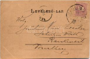 Komárom, Komárno; Téli hajókikötő, gőzhajó. Freisinger Mór kiadása / Winter-Hafen / winter harbor, p...