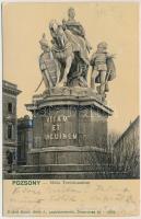 1904 Pozsony, Pressburg, Bratislava; Mária Terézia szobor. Neffe J. kiadása / statue, monument. Emb. (EK)