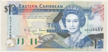 Kelet-Karibi Államok / Saint Vincent & The Grenadines DN (1993) 10$ T:UNC East Caribbean States / Saint Vincent & The Grenadines ND (1993) 10 Dollars C:UNC Krause P#27v