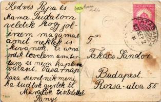 1927 Felsőgalla (Tatabánya), mészkőbánya, iparvasút, csillék (fa)