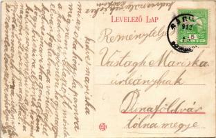 1912 Siófok, Nagyvendéglő és kávéház, zenepavilon, fürdővendégek