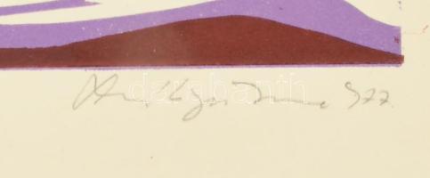 Szilágyi Imre (1942-): (...) Hajós. Szitanyomat, papír, jelzett. Számozott (6/7). 50x45 cm