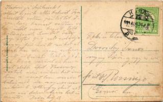 1911 Miskolc, Széchenyi utca, Horváth Nagy szálloda, villamos, piac, megállóhely. Grünwald kiadása (...