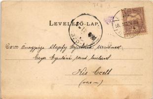 1900 Esztergom, Buda utca, lovas szekér, Kintzner Lujza üzlete. Kardos Dezső kiadása (fl)